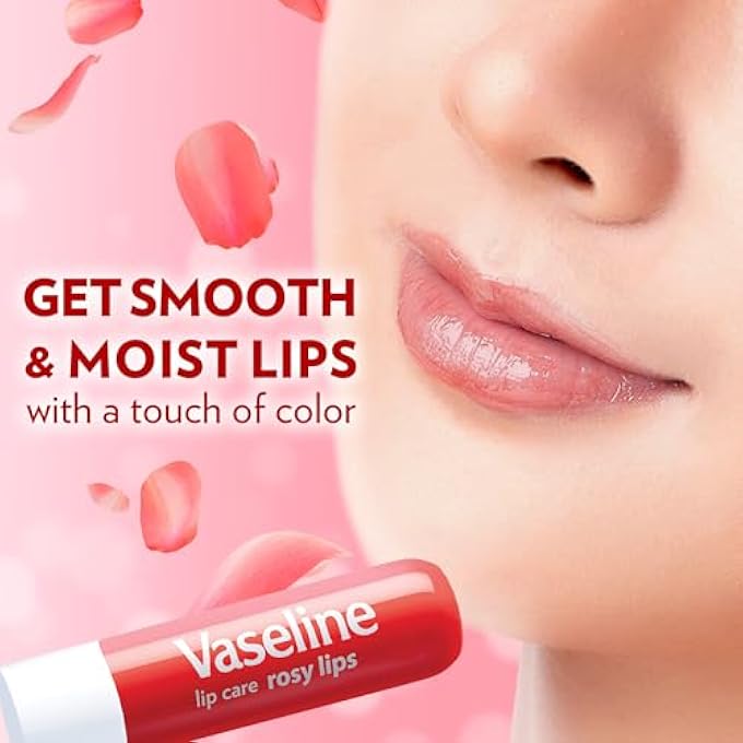 Vaseline THERAPY ROSY LIP BALM WITH PURE JELLY & LIGHT ROSE TINT FOR SOFT & PINK|NON-GREASY MOISTURIZER FOR NATURALLY TINTED |PACK OF 2X4.8GM - Image 4